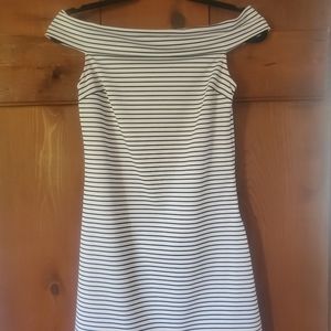 Cooper & Ella White and Black Striped Dress